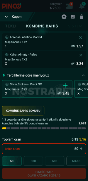 Pinco.win bahis kuponu