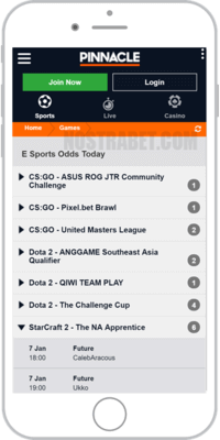 pinnacle ios app esports