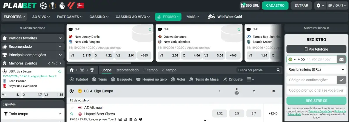 Planbet sportsbook Brasil