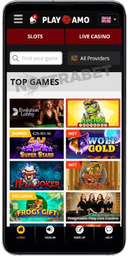 Playamo Casino Games on Android
