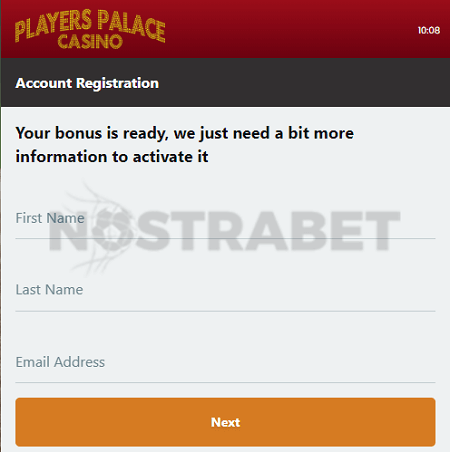 players palace casino bonus code enter