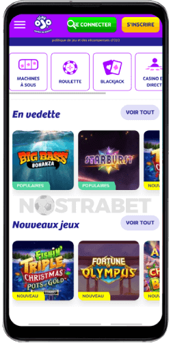 PlayOJO version mobile