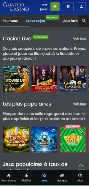 quatro casino en direct