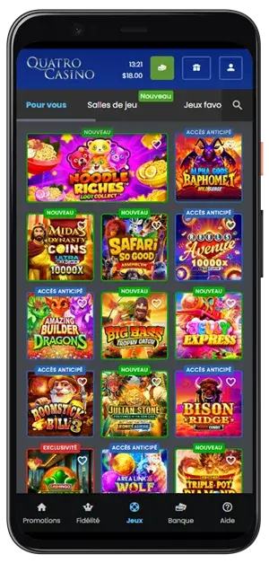 version mobile quatro casino