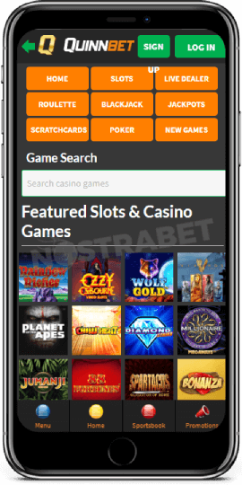 Mobile Casino of Quinnbet iOS app