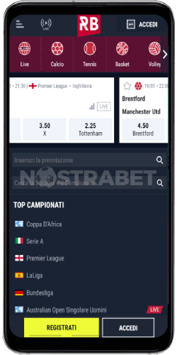 rabona app Android scommesse sportive