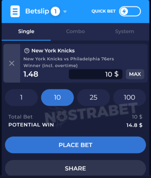 Rainbet mobile betslip