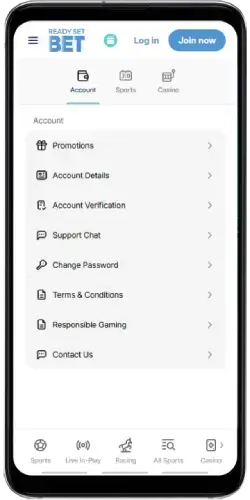 readysetbet mobile play