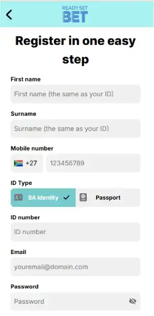 readysetbet registration