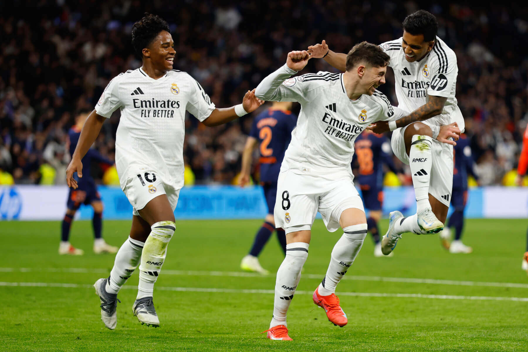 Jugadores del Real Madrid: Valverde, Rodrygo, Endrick