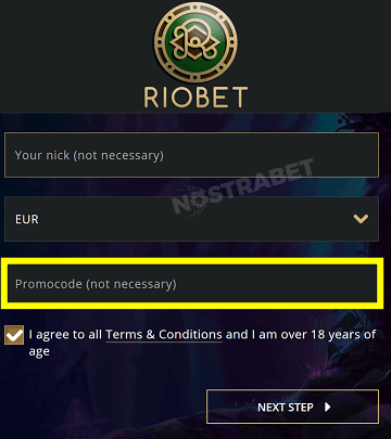 Riobet promo code enter