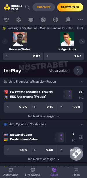 Rocketplay Mobile Sport