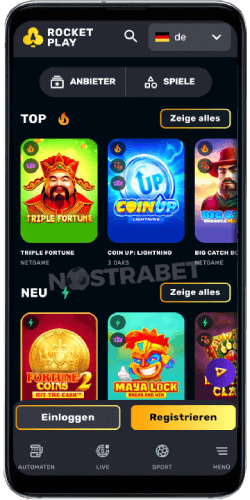 Rocketplay-Mobilversion