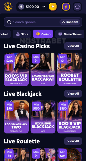 roobet live casino