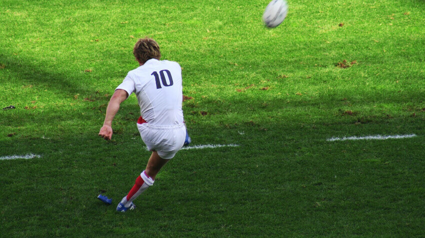 rugby match player ball