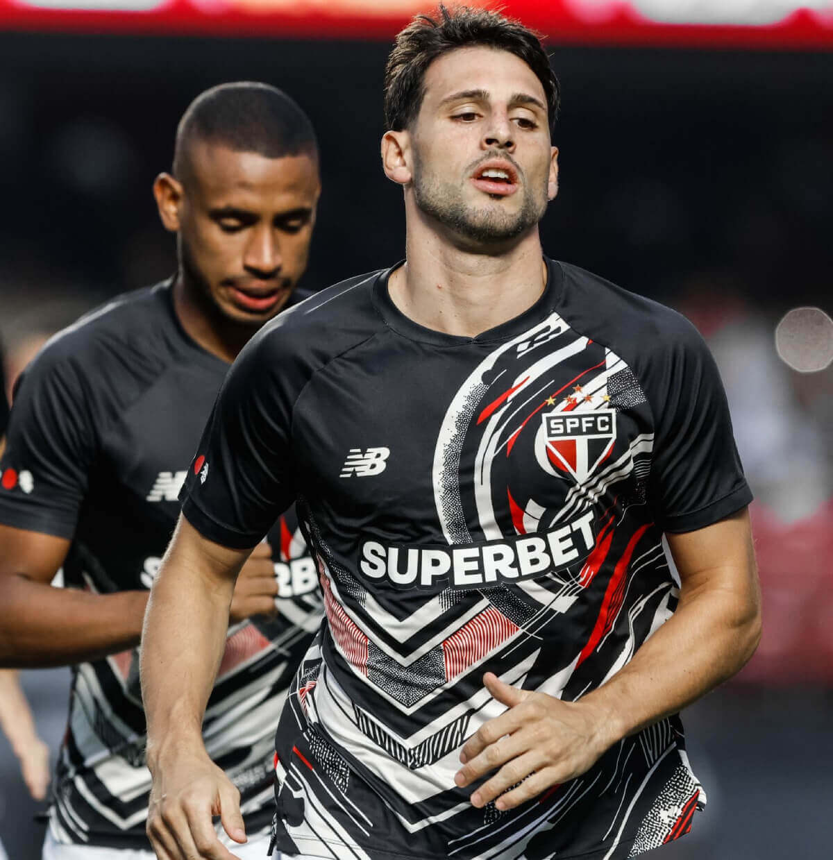 Jogadores do São Paulo em treino