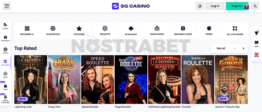 SG Casino Live Casino Games