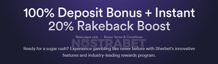 Sherbet Casino Welcome Bonus