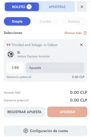 Slottica boleto de apuestas movil