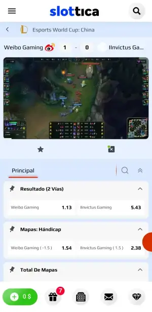 Slottica apuestas en vivo movil