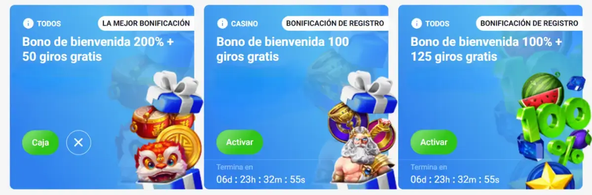 Slottica bono de bienvenida