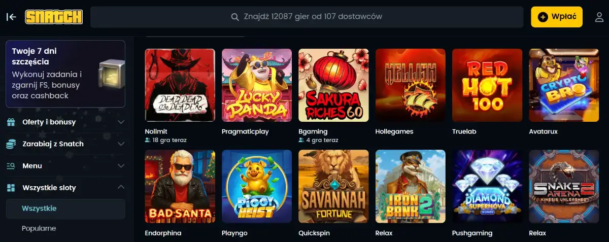 gier w Snatch Casino