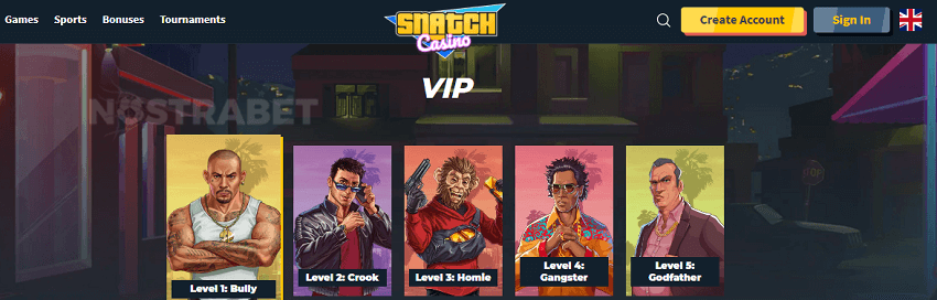 snatch casino vip program