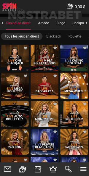 Spin Casino direct mobile