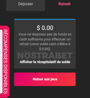 Spin Casino retrait mobile
