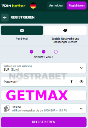 Spinbetter Casino Bonuscode eingeben