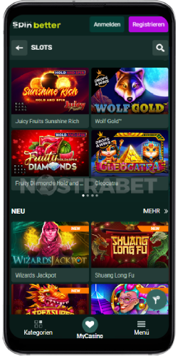 spinbetter casino mobil app android und ios