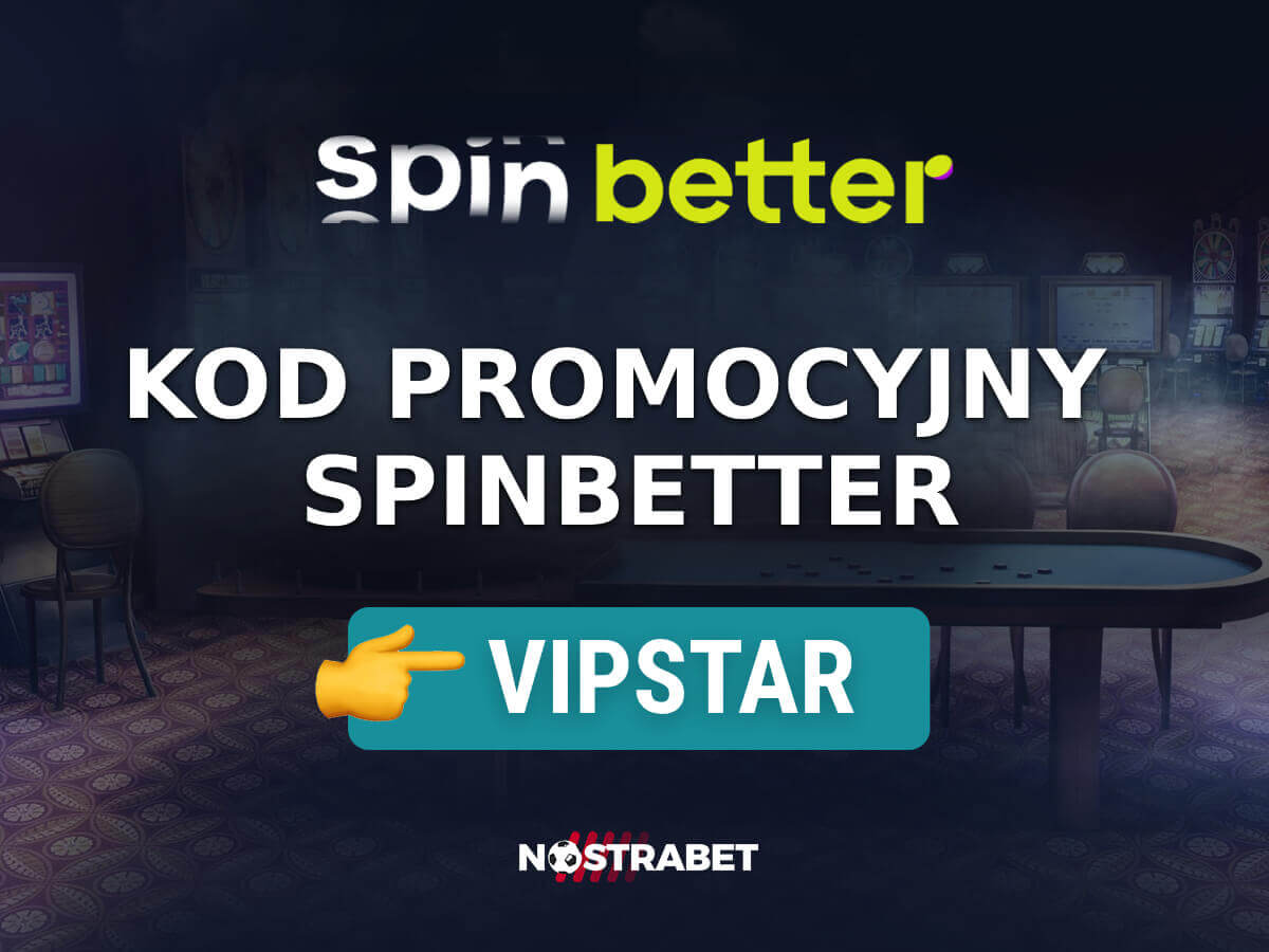 Interfejs kasyna Spinbetter z widocznym polem na kod promocyjny