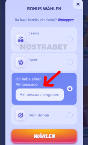 Spinrollz Bonuscode eingeben