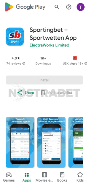 Sportingbet Android-Download