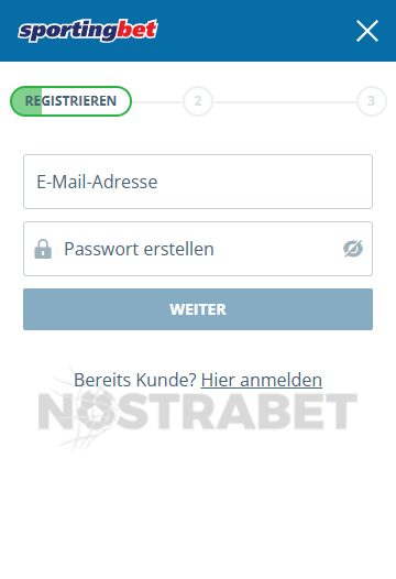 Sportingbet Registrierung