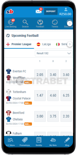 sportingbet sports on android