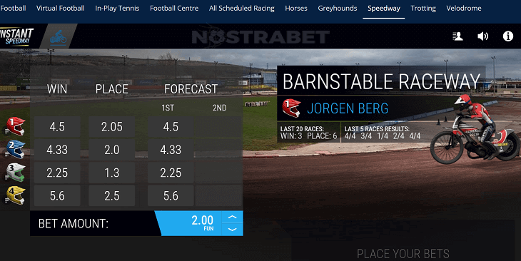 Sportingbet's Virtual Speedway