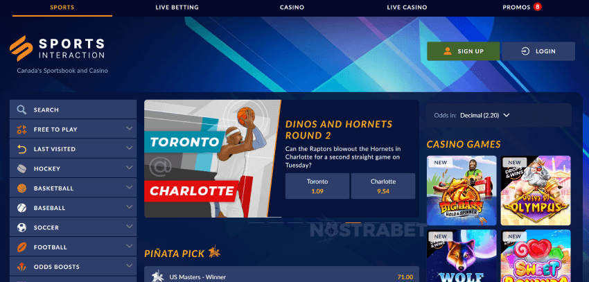 sports interaction sports betting canada