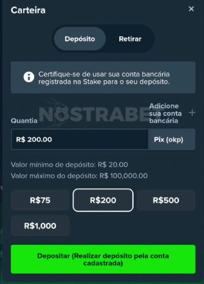 etapas de depósito stake.bet.br