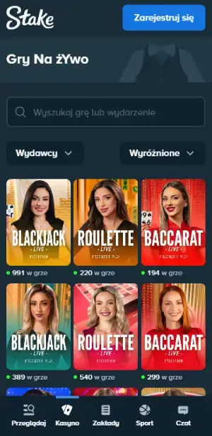 Kasyno na żywo Stake