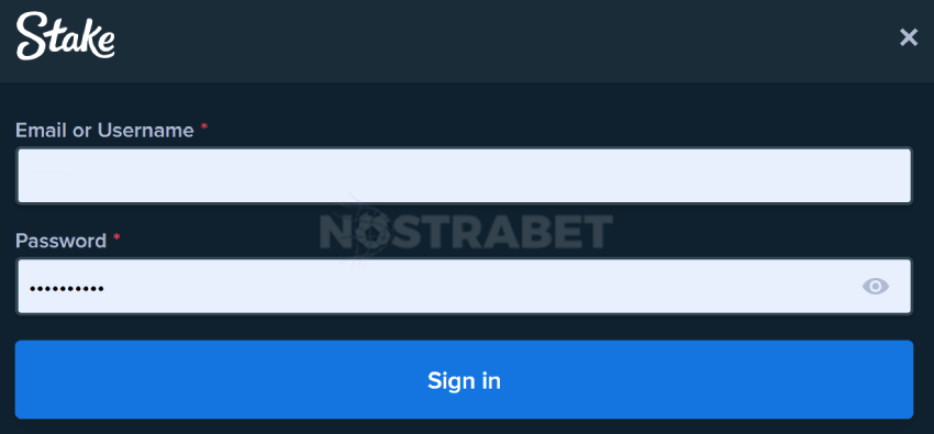 Stake login steps
