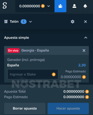 Stake boleto de apuestas móvil