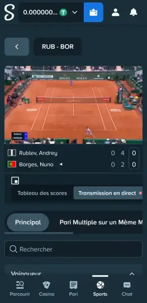 Stake paris en direct sur mobile