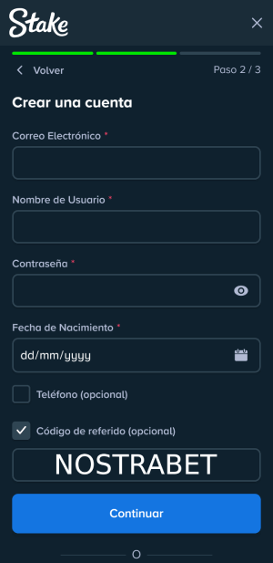 Stake registro movil