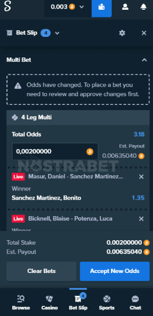 Stake place bets