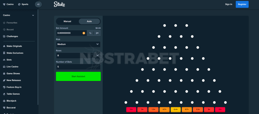 Stake.us Plinko Game, How to Play Plinko