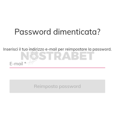 reimpostazione password starcasino