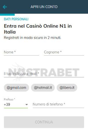 registrazione starcasino