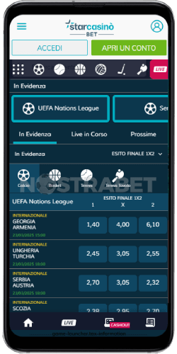 starcasino sport versione mobile