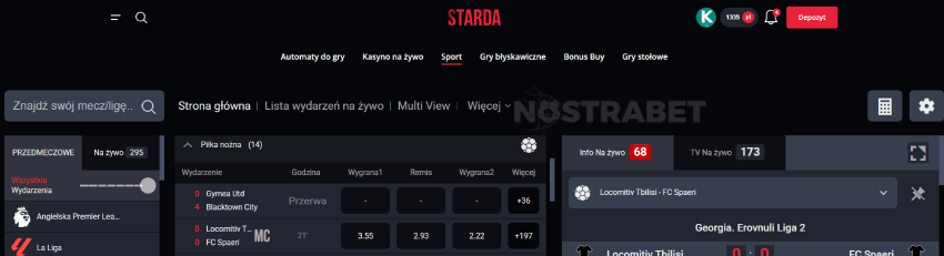 rynki zakładów starda